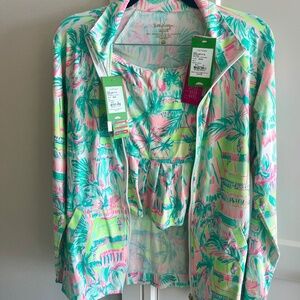 Lilly Pulitzer Luxletic Avida Tennis Set (Jacket + Skort / Skirt). NWT